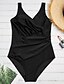 cheap Women&#039;s Swimwear &amp; Bikinis-Women&#039;s Solid One-piece Swimsuit Pure Color Solid Colored Straped Swimwear Bathing Suits White Black Blue Green