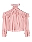 preiswerte Blusen &amp; Hemden in Übergrößen-Damen Bluse Schachbrett Einfarbig Ständer Rosa Täglich Bekleidung / Langarm