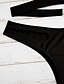 cheap Women&#039;s Lingerie-Women&#039;s Solid Bikini Swimsuit Solid Colored Bandeau Swimwear Bathing Suits Black