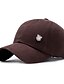 billige Hatter til herrer-Unisex Baseballcaps Ensfarget Polyester Svart Brun Navyblå