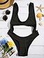 cheap One-piece swimsuits-Women&#039;s One Piece Swimsuit Color Block White Black Swimwear Bathing Suits