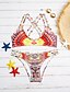 cheap Bikinis-Women&#039;s Swimwear Bikini Swimsuit Geometric Rainbow Halter Neck Bathing Suits Floral Boho