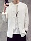 זול חולצות לגברים-אחיד צווארון עומד(סיני) רגיל חולצה - בגדי ריקוד גברים / שרוול ארוך