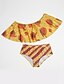 preiswerte Badekleidung für Damen-Damen Bademode Bikinis Badeanzug Bedruckt Stammes Gelb Schulterfrei Badeanzüge