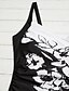 cheap One-piece swimsuits-Women&#039;s Swimwear One Piece Plus Size Swimsuit for Big Busts Print Floral Black Wrap Strap Bathing Suits