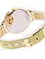 preiswerte Quarzuhren-Damen Uhr Armbanduhr Quartz Legierung Gold Imitation Diamant Analog Heart Shape Freizeit Modisch Gold
