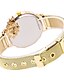 billige Quartz-klokker-Dame Armbåndsur Quartz Gylden Imitasjon Diamant Analog Heart Shape Fritid Mote - Gull