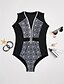 cheap Women&#039;s Swimwear-Women&#039;s Swimwear One Piece Swimsuit Geometric Black Bathing Suits