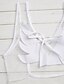 cheap Women&#039;s Swimwear &amp; Bikinis-Women&#039;s Solid Chic &amp; Modern One-piece Swimsuit Modern Style Solid Color Bandeau Swimwear Bathing Suits White