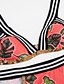 baratos Biquínis e Roupas de Banho Femininas-Mulheres Roupa de Banho Biquíni roupa de banho Imprimir Floral Fúcsia Triângulo Com Alças Fatos de banho Boho