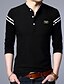 cheap Men&#039;s Casual T-shirts-Men&#039;s T shirt Tee Print Stand Collar White Black Gray Wine Long Sleeve Daily Tops