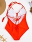 ieftine Bikini &amp; Costume Baie-Pentru femei Ciucure Halter Portocaliu Bikini Costume de Baie Costum de baie Portocaliu