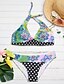 cheap Bikinis-Women&#039;s Boho / Beach Floral Boho Halter Neck Purple Cheeky Bikini Swimwear Swimsuit - Polka Dot Floral Print S M L Purple / Sexy