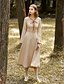 cheap Women&#039;s Dresses-Women&#039;s A Line Dress Midi Dress Khaki Long Sleeve Solid Colored Fall Winter Sweetheart Neckline Active Vintage S M L / High Waist