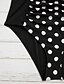 cheap One-piece swimsuits-Women&#039;s Plus Size Vintage One-piece Swimsuit Print Polka Dot Strap Swimwear Bathing Suits Black