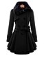 olcso Női kabátok és ballonkabátok-Női Kabát Hétköznapi viselet Tél Ősz Hosszú Kabát Normál Klasszikus és időtálló Zakók Hosszú ujj Teveszín Fekete Sötétkék