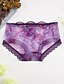 cheap Sexy Lingerie-Women&#039;s Lace Cotton / Lace Shorties &amp; Boyshorts Panties / Ultra Sexy Panties / Seamless Panties Jacquard Mid Waist Black White Purple One-Size