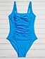 ieftine Costume de baie pentru femei-Pentru femei O bucată Costum de baie Negru Albastru piscină Mov Albastru Deschis Maro Mărime Plus Costume de Baie Cu Bretele Costume de baie