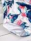 preiswerte Einteilige Badeanzüge-Damen Badeanzug Ein Stück Bademode Blumen Blau Halfterhals Badeanzüge Blumen
