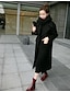 olcso Női kabátok és ballonkabátok-Női Napi Tél Maxi Kabát, Egyszínű V-alakú Hosszú ujj Selyem Lóhere / Fekete / Szürke M / L / XL