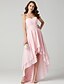 cheap Cocktail Dresses-A-Line Empire Dress Valentine&#039;s Day Graduation Asymmetrical Sleeveless Sweetheart Chiffon with Crystals Tier 2024