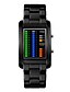 preiswerte Kinderuhren-SKMEI Paar Sportuhr Quadratische Uhr Digital Luxus Wasserdicht Nachts leuchtend Armbanduhren für den Alltag digital Schwarz Silber
