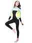 cheap Wetsuits &amp; Diving Suits-HISEA® Women&#039;s Full Wetsuit 3mm SCR Neoprene Diving Suit Thermal / Warm Stretchy Long Sleeve Back Zip - Swimming Diving Water Sports Classic Spring Summer Winter