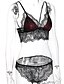 cheap Women&#039;s Sexy Lingerie-Women&#039;s Lace Jacquard Lace Bras Other Bra &amp; Panty Set Color Block Jacquard Daily Formal Black Red Green