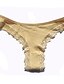 זול תחתוני נשים-בגדי ריקוד נשים תחרה / קפלים / שרוכים לכל האורך, צבע אחיד חוטיני כותנה / פוליאסטר / ליציאה