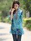 cheap Women&#039;s Blouses &amp; Shirts-Women&#039;s Daily Blouse - Floral Print V Neck Blue / Spring / Summer