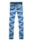 cheap Men&#039;s Pants-Men&#039;s Cotton Chinos Pants - Patchwork Light Blue / Spring / Fall