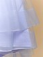 abordables Robes demoiselles d&#039;honneur junior-Robe de Soirée Traîne Brosse Satin / Tulle Sans Manches Bijoux avec Ceinture / Ruban / Fleur