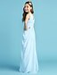 cheap Junior Bridesmaid Dresses-Princess Floor Length V Neck Chiffon Junior Bridesmaid Dresses&amp;Gowns With Sash / Ribbon Kids Wedding Guest Dress 4-16 Year