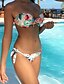 abordables Bikinis-Mujer Floral Boho Blanco Bikini Bañadores - Floral Estampado M L XL Blanco