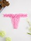 cheap Panties-Women&#039;s Lace G-strings &amp; Thongs Panties / Ultra Sexy Panties - Lace, Solid Colored Low Waist Fuchsia Red Pink One-Size