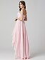 cheap Cocktail Dresses-A-Line Empire Dress Valentine&#039;s Day Graduation Asymmetrical Sleeveless Sweetheart Chiffon with Crystals Tier 2024