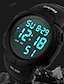 cheap Luxury Watches-SKMEI Men&#039;s Sport Watch Digital Watch Digital Luxury Water Resistant / Waterproof Quilted PU Leather Black Digital - White Black / Green Red / Calendar / date / day / Stopwatch / Noctilucent