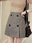 cheap Women&#039;s Skirts-Women&#039;s Daily A Line Skirts - Striped Gray Khaki