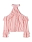 ieftine Bluze &amp; Cămăși Mărime Plus-Pentru femei Bluză Carouri Mată Guler de stand Roz Îmbujorat Zilnic Îmbrăcăminte / Manșon Lung