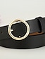 abordables Cinturones de mujer-Mujer Piel Cinturón de Cintura - Trabajo Un Color