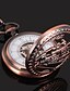 cheap Kids&#039; Watches-Couple&#039;s Skeleton Watch Pocket Watch Quartz Bronze Hollow Engraving Casual Watch Analog Luxury Casual Skull - Bronze