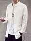 זול חולצות לגברים-אחיד צווארון עומד(סיני) רגיל חולצה - בגדי ריקוד גברים / שרוול ארוך