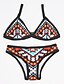 voordelige Zwemkleding voor dames-Dames Zwemkleding Bikini Zwempak Afdrukken Geometrisch Schermkleur Badpakken / Sexy