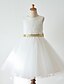 cheap Flower Girl Dresses-Ball Gown Knee Length Flower Girl Dress Wedding Cute Prom Dress Lace with Bow(s) Fit 3-16 Years