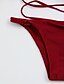 baratos Biquínis e Roupas de Banho Femininas-Mulheres Sólido Biquíni roupa de banho Sólido Nadador Roupa de Banho Fatos de banho Vermelho