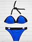 halpa Bikinit ja uima-asut-Naisten Väripaletti Bikini Uimapuku Tateellinen tyyli Yhtenäinen väri Bandeau Uima-asut Uimapuvut Pinkki Tumman sininen Vaalean sininen