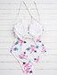 cheap Women&#039;s Swimwear &amp; Bikinis-Women&#039;s Floral / Color Block Blue Pink One-piece Swimwear - Multi Color / Sexy Print M L XL