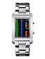 preiswerte Kinderuhren-SKMEI Paar Sportuhr Quadratische Uhr Digital Luxus Wasserdicht Nachts leuchtend Armbanduhren für den Alltag digital Schwarz Silber