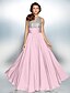 cheap Special Occasion Dresses-A-Line Sparkle Dress Prom Floor Length Sleeveless One Shoulder Chiffon Over Satin with Sequin 2022