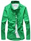 cheap Men&#039;s Casual Shirts-Men&#039;s Shirt Solid Colored Classic Collar Green White Black Blue Purple Long Sleeve Daily Slim Tops / Spring